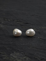 SANSUN White Baroque Pearl Stud Earrings - Everyday Elegance Purity Wisdom - Image 4