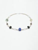 SANSUN Citrine Prehnite Black Hair Crystal Necklace - Spiritual Abundance & Manifestation