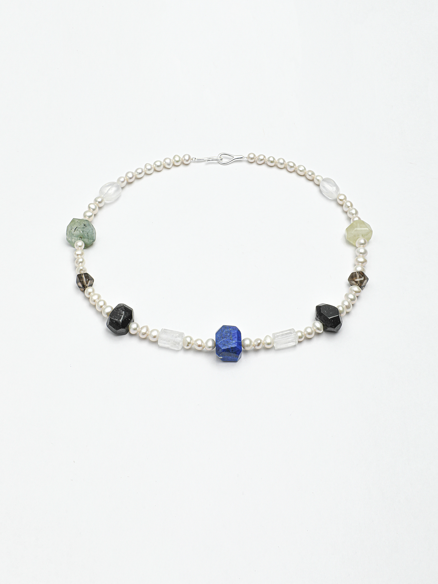 1J7A0604 SANSUN Citrine Prehnite Black Hair Crystal Necklace - Spiritual Abundance & Manifestation - Image 1