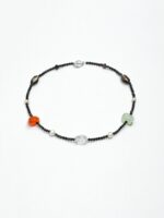 SANSUN Black Tourmaline Smoky Quartz Pearl Necklace - Protection Grounding Nightmare Shield
