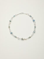 SANSUN Blue Lace Agate Clear Quartz Pearl Necklace - Communication & Calm