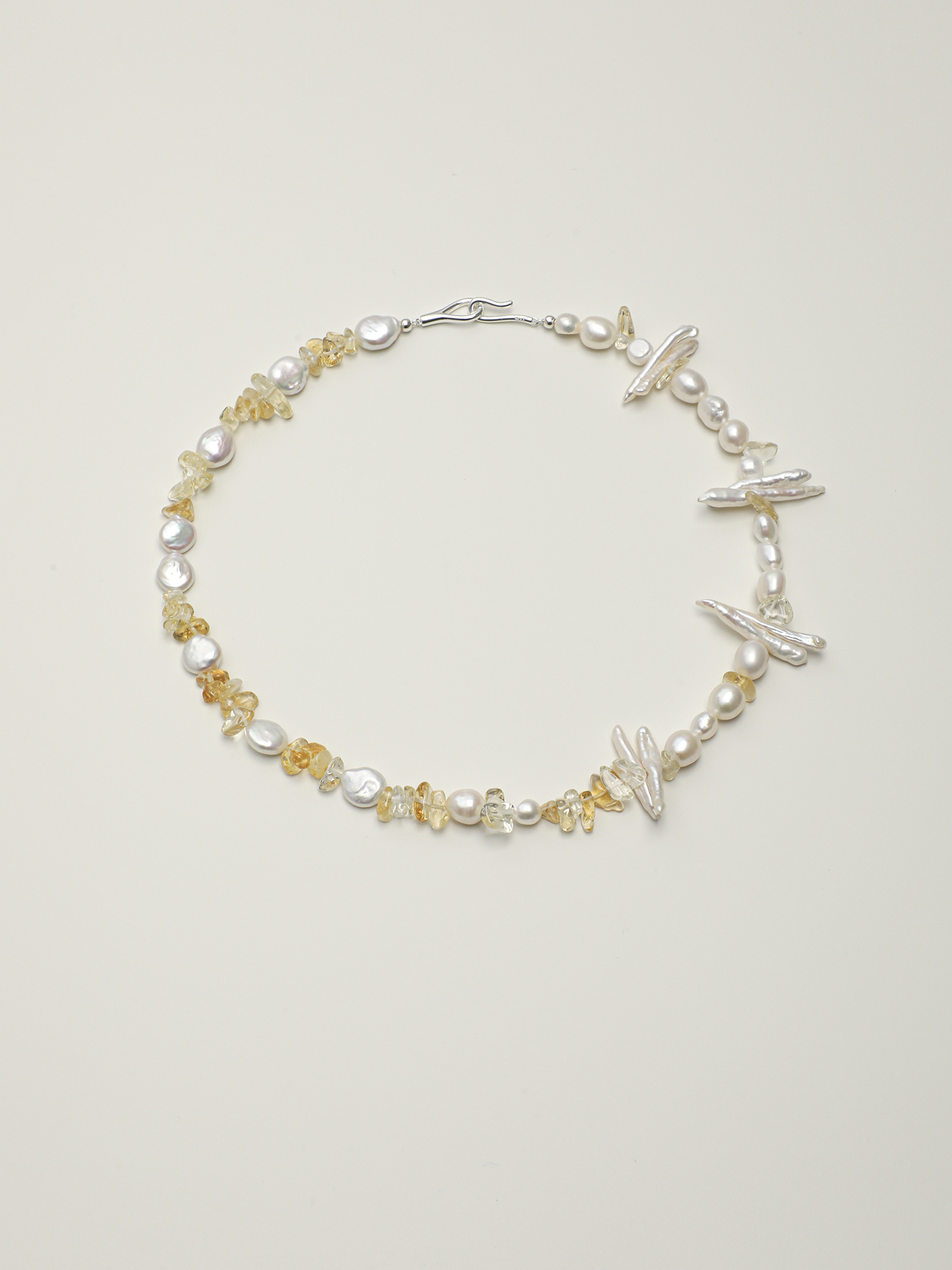 1J7A1214 SANSUN Citrine Baroque Pearl Necklace - Harvest Abundance & Wealth - Image 1