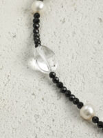 SANSUN Black Tourmaline Smoky Quartz Pearl Necklace - Protection Grounding Nightmare Shield - Image 6