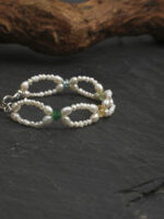 SANSUN Topaz Citrine Green Agate Prehnite Pearl Bracelet - Rainbow Healing & Joy - Image 3