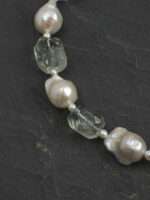 SANSUN Green Fluorite Green Quartz Pearl Necklace - Heart Chakra Abundance - Image 4