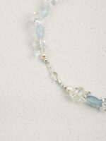 SANSUN Aquamarine Clear Quartz Pearl Necklace - Throat Chakra & Communication - Image 6
