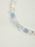 SANSUN Aquamarine Clear Quartz Pearl Necklace - Throat Chakra & Communication - Image 4