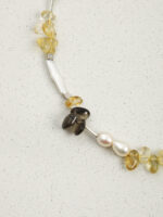 SANSUN Citrine Smoky Quartz Baroque Pearl Necklace - Wealth Abundance & Grounding - Image 4