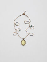 SANSUN Lemon Quartz Pendant Multi Gem Necklace - Joy Clarity & Solar Plexus Healing