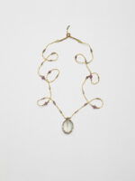 SANSUN Green Amethyst Prasiolite Pendant Long Necklace - Heart Chakra Spiritual Growth