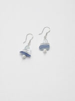SANSUN Aquamarine Blue Kyanite Chip Earrings - Public Speaking & Throat Chakra