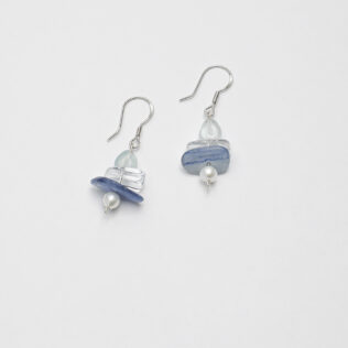 SANSUN Aquamarine Blue Kyanite Chip Earrings - Public Speaking & Throat Chakra