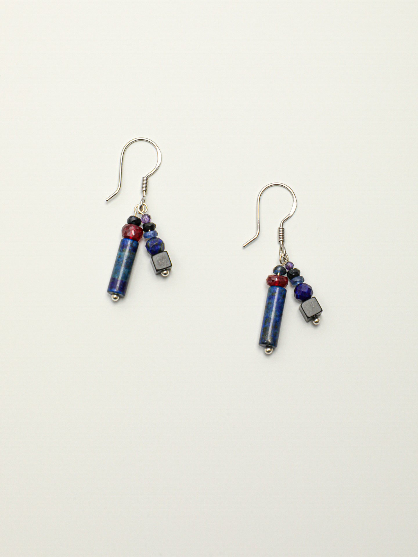 1J7A9146-E589AFE69CAC.jpg SANSUN Lapis Lazuli Tube Drop Earrings - Throat Chakra Wisdom & Truth - Image 1