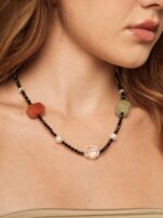 SANSUN Black Tourmaline Smoky Quartz Pearl Necklace - Protection Grounding Nightmare Shield - Image 4