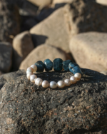 SANSUN Blue Apatite Freshwater Pearl Bracelet - Intuition & Emotional Balance - Image 4