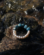 SANSUN Blue Apatite Freshwater Pearl Bracelet - Intuition & Emotional Balance - Image 5