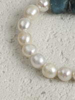 SANSUN Blue Apatite Freshwater Pearl Bracelet - Intuition & Emotional Balance - Image 2
