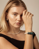 SANSUN Blue Apatite Freshwater Pearl Bracelet - Intuition & Emotional Balance - Image 7