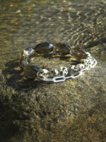 SANSUN Smoky Quartz Spotted Stone Bracelet - Grounding & Release Old Patterns - Image 4