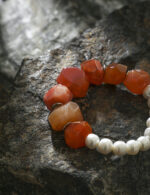 SANSUN Red Agate Freshwater Pearl Bracelet - Passion Courage & Vitality - Image 6