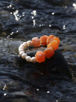 SANSUN Red Agate Freshwater Pearl Bracelet - Passion Courage & Vitality - Image 8
