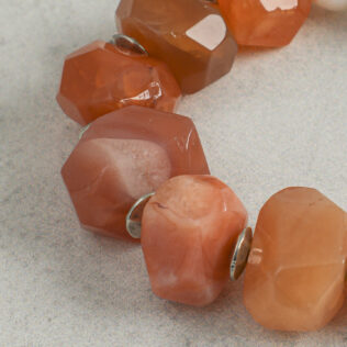 SANSUN Red Agate Freshwater Pearl Bracelet - Passion Courage & Vitality