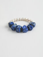 SANSUN Lapis Lazuli Freshwater Pearl Bracelet - Truth Communication & Third Eye