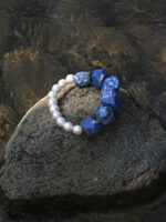SANSUN Lapis Lazuli Freshwater Pearl Bracelet - Truth Communication & Third Eye - Image 2