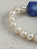 SANSUN Lapis Lazuli Freshwater Pearl Bracelet - Truth Communication & Third Eye - Image 7