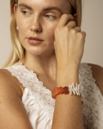 SANSUN Baroque Pearl Red Agate Bracelet - Yin Yang Energy Daily Jewelry - Image 4