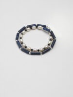 SANSUN Lapis Lazuli Black Tourmaline Double Strand Bracelet - Protection & Lunar Energy