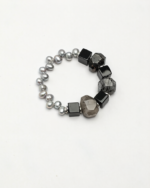 SANSUN Black Hair Crystal Onyx Bracelet - Manifestation & Grounding Shadow Work