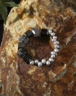 SANSUN Black Hair Crystal Onyx Bracelet - Manifestation & Grounding Shadow Work - Image 2