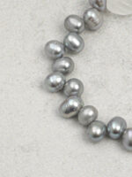 SANSUN Clear Quartz Twisted Bead Grey Pearl Bracelet - Meditation Clarity & Ethereal Energy - Image 6