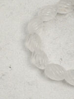 SANSUN Clear Quartz Twisted Bead Grey Pearl Bracelet - Meditation Clarity & Ethereal Energy - Image 5