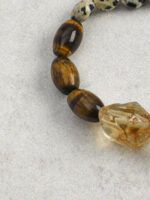 SANSUN Citrine Tiger Eye Spotted Stone Bracelet - Earth Element Stability & Grounding - Image 5
