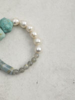 SANSUN Amazonite Moonstone Blue Lace Agate Bracelet - Water Element Emotional Release & Intuition - Image 7