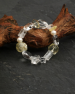 SANSUN Citrine Clear Quartz Bracelet - Wealth Clarity & Manifestation - Image 2
