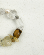 SANSUN Tiger Eye Citrine Black Tourmaline Bracelet - Grounding Abundance & Protection - Image 3