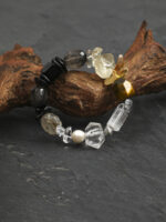 SANSUN Tiger Eye Citrine Black Tourmaline Bracelet - Grounding Abundance & Protection - Image 2