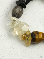 SANSUN Tiger Eye Citrine Black Tourmaline Bracelet - Grounding Abundance & Protection - Image 5