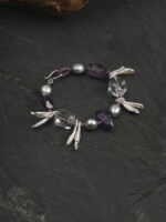 SANSUN Amethyst Clear Quartz Pearl Bracelet - Spiritual Protection & Stress Relief - Image 3