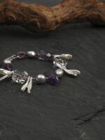 SANSUN Amethyst Clear Quartz Pearl Bracelet - Spiritual Protection & Stress Relief - Image 4
