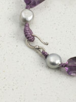 SANSUN Amethyst Clear Quartz Pearl Bracelet - Spiritual Protection & Stress Relief - Image 6