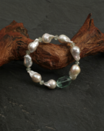 SANSUN Green Fluorite Prehnite Pearl Bracelet - Heart Chakra & Emotional Healing - Image 2