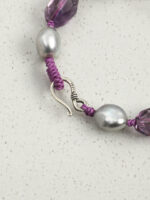 SANSUN Amethyst Clear Quartz Crushed Stone Bracelet - Stress Relief & Spiritual Clarity - Image 5
