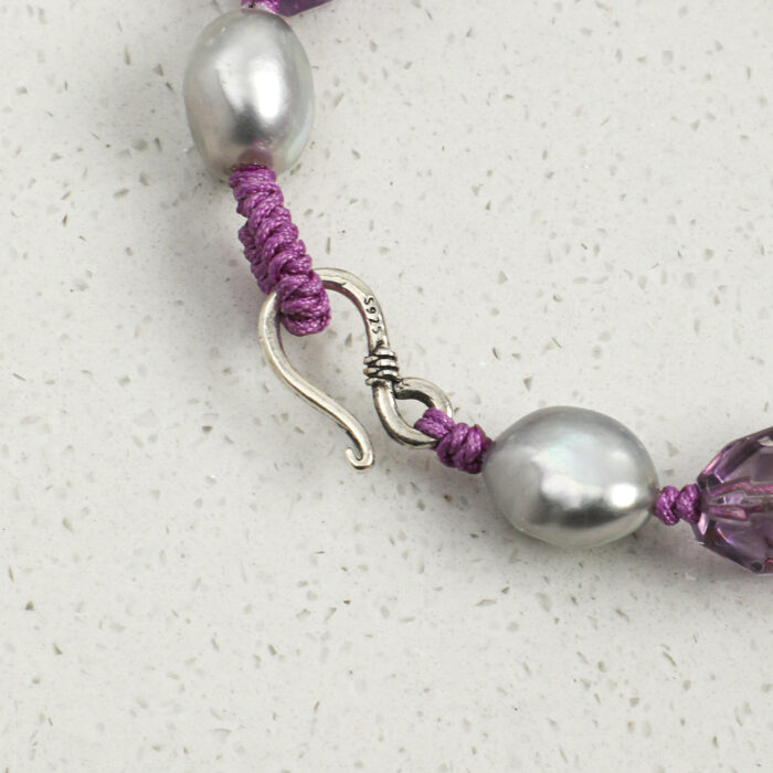 SANSUN Amethyst Clear Quartz Crushed Stone Bracelet - Stress Relief & Spiritual Clarity - Image 5