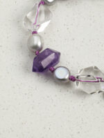 SANSUN Amethyst Clear Quartz Crushed Stone Bracelet - Stress Relief & Spiritual Clarity - Image 4