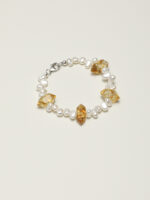 SANSUN Citrine Baroque Pearl Bracelet - Wealth Success & Optimism