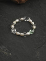 SANSUN Green Fluorite Sakura Quartz Pearl Bracelet - Focus & Mental Clarity - Image 3